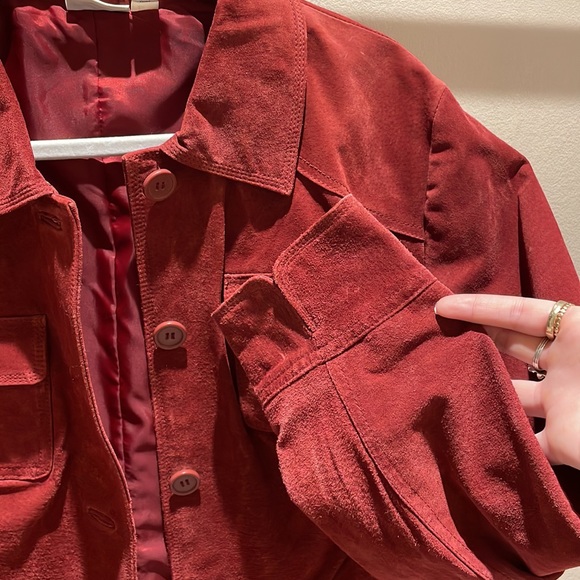 Vintage Suede Red Jacket - Picture 5 of 5